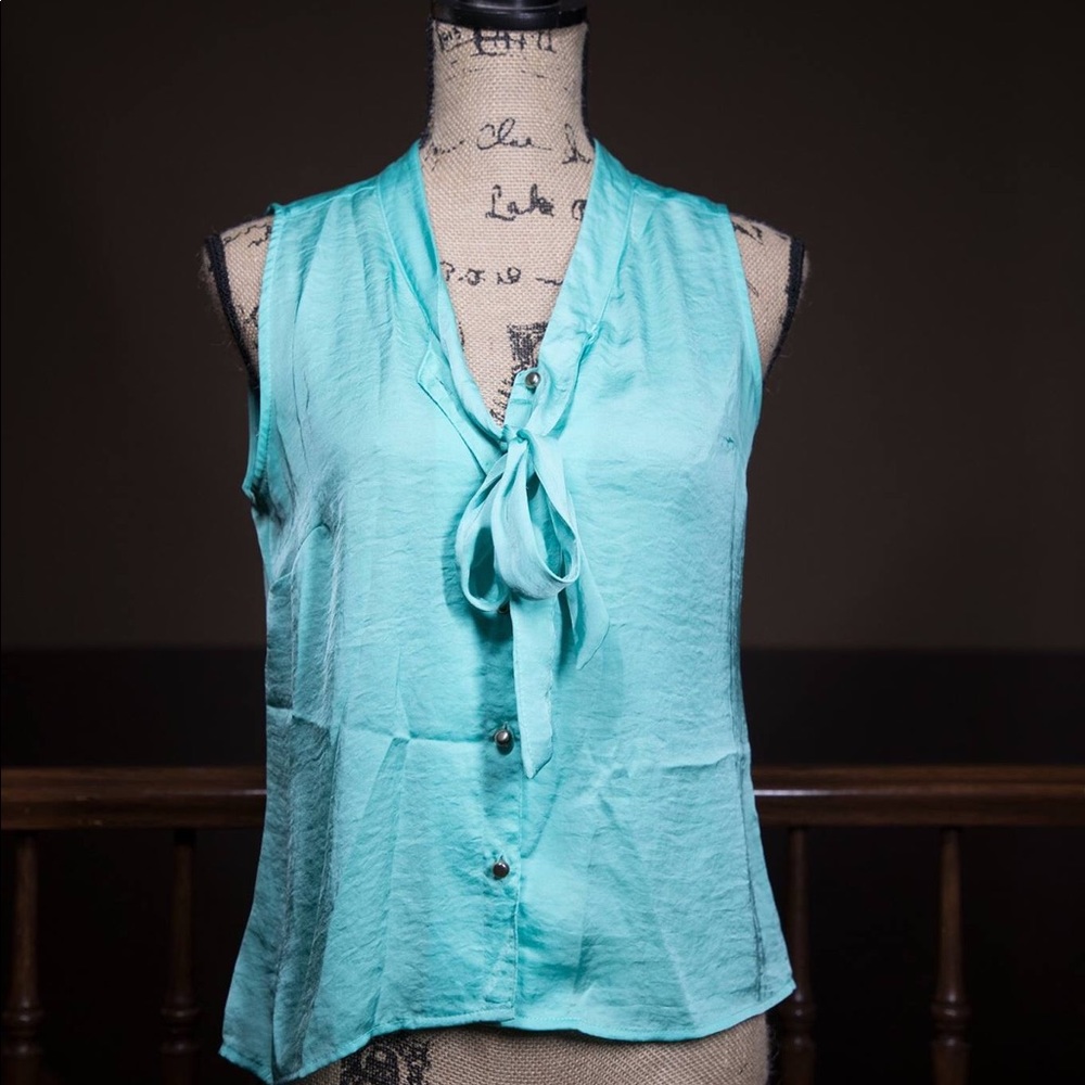 ELEMENTZ Tie Neck Blouse